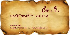Császár Vulfia névjegykártya